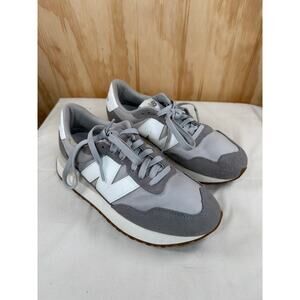 New Balance 237 Suede Mesh Sneakers Grey White Vintage 70s Mens 7.5 Women 9